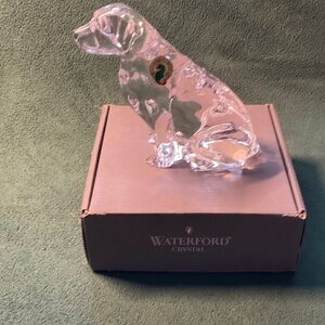 Waterford Clear Crystal Dog Figurine